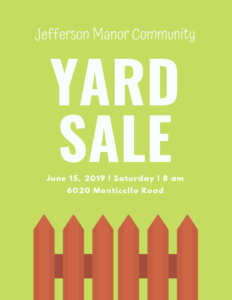 JMCA Community Yard Sale - Benefiting The Red Cross @ Community Name Your Own Price Yard