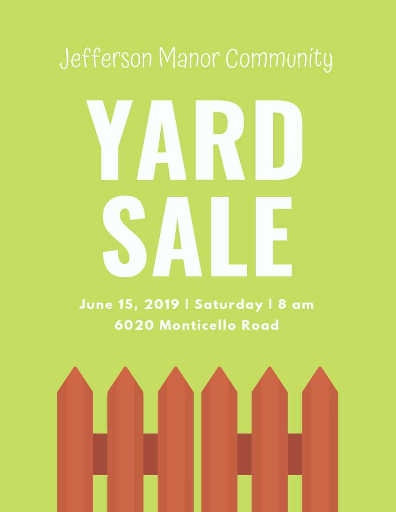 JMCA Community Yard Sale – Benefiting The Red Cross