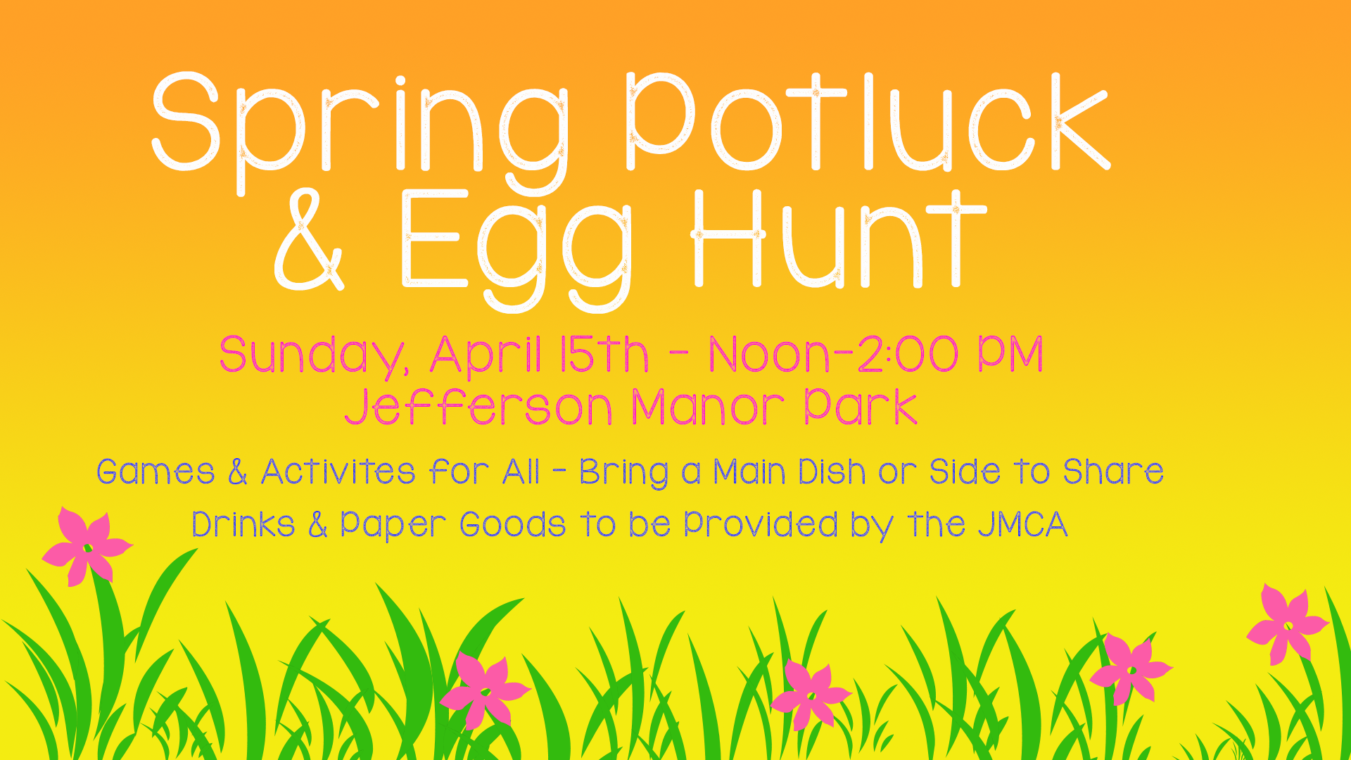 Spring Potluck & Egg Hunt